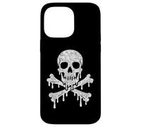 Teschio gocciolante ossa incrociate scheletro Jolly Roger Flag Horror Custodia per iPhone 14 Pro Max