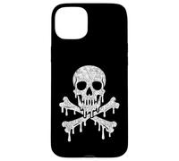 Teschio gocciolante ossa incrociate scheletro Jolly Roger Flag Horror Custodia per iPhone 15 Plus