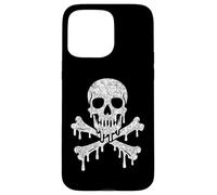 Teschio gocciolante ossa incrociate scheletro Jolly Roger Flag Horror Custodia per iPhone 15 Pro Max