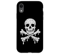 Teschio gocciolante ossa incrociate scheletro Jolly Roger Flag Horror Custodia per iPhone XR