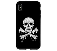 Teschio gocciolante ossa incrociate scheletro Jolly Roger Flag Horror Custodia per iPhone XS Max