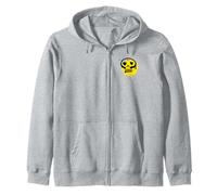 Teschio Graffiti Occhi a Cuore Giallo Felpa con Cappuccio