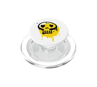 Teschio graffiti occhi a cuore giallo PopSockets PopGrip per MagSafe