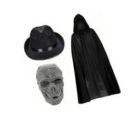 Teschio in ABS luminoso con imbottitura morbida, copertura per il viso | Per giochi in costume e feste a tema, volto di teschio di ispirazione vintage per Halloween e celebrazioni speciali