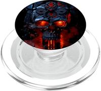 Teschio infernale Steampunk Meccanica fusa del fuoco PopSockets PopGrip per MagSafe