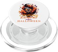 Teschio Infuocato Halloween e Demoni in Fuga PopSockets PopGrip per MagSafe