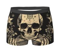 Teschio Magico Streghe Stella Oscura Uomo Underwear Flessibile Boxer Aderenti Aderenti Boxer Slip XL