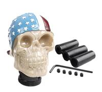 Teschio modificato con manopola del cambio Totenkopf per l'automobile, pomello del cambio in scheletro con grande dente | Accessori cambio automatico, adatti per l