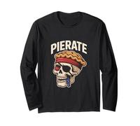 Teschio Pirata con Cappello da Torta Divertente Design Maglia a Manica