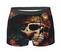 Teschio Pirata Gotico Morte Oscura Vintage Uomo Boxer Slip Traspirantier Shorts Slip Mutande Leggeri Boxer Aderenti Underwear Underwear L