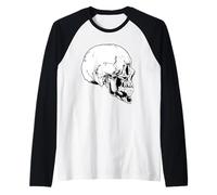 Teschio Profilo Teschio Maglia con Maniche Raglan