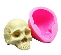 Teschio Silicone Ripieno Stampo Torta Gesso Cioccolato Candela Decorare Fai New