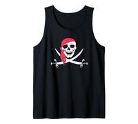 Teschio Spade Divertente Bucaniere Uomo Donna Costume Pirata Canotta