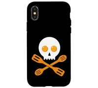 Teschio Spatola Uova Cucinare Chef Foodie Baker Halloween Custodia per iPhone X/XS
