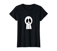 Teschio Stile ZeroCalcare Maglietta, Donna, Nero, S