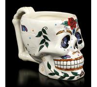 Teschio Tazza - Day Of The Morte - Rosso Rosa - Gotico da Caffè di Tè