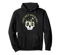 Teschio triste ma crescente Cactus Salute mentale Deserto Night Fun Felpa con Cappuccio