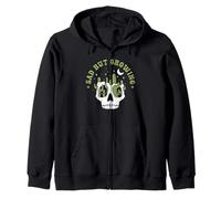 Teschio triste ma crescente Cactus Salute mentale Deserto Night Fun Felpa con Cappuccio