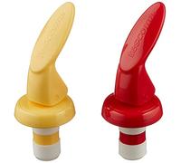 Tescoma 420697 Tappo Ermetico per Bottiglie, Plastica, Giallo/Rosso, 17x11.5x3.6 cm, 2 Unità