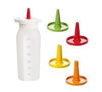 Tescoma 420728 Presto Flacone Dosatore con 4 Beccucci, Plastica, Multicolore, 250 ml,