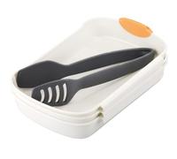 Tescoma 420870 Presto Set per Impanatura, 3 recipienti ad Incastro e Antiscivolo, e Una Pinza in Nylon