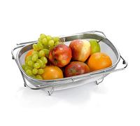 Tescoma 428550 Scolatutto Estensibile, Acciaio Inossidabile, Grigio, 35.5 x 26 x 10.5 cm