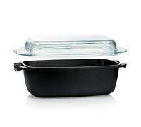 Tescoma 601939 Rostiera antiaderente con Coperchio in vetro, 39x22x17 cm