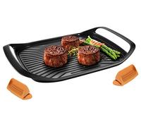 Tescoma 605068 Bistecchiera SmartClick, Antiaderente, 42 x 28 cm, Compatibile con Induzione, Nero