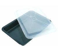 Tescoma 623042 Delicia Teglia Rettangolare Alta con Coperchio in Plastica, nero, 36 x 25 x 5.5 cm