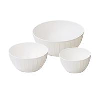 Tescoma 630364.11 Set di 3 ciotole in plastica bianca 18-22-28 cm