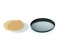 Tescoma 630898 Delícia Reticolo Tagliapasta per Crostata, Plastica, Giallo/Bianco, Diametro 30 cm & 623115 Delicia Stampo Crostata con Fondo Removibile, Diametro 28