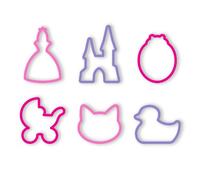 Tescoma 630920 Delicia Kids Set 6 Tagliabiscotti per Bambine, Plastica, Multicolore, 1 Pezzo