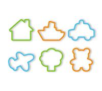 Tescoma 630921 Delicia Kids Set 6 Tagliabiscotti per Bambini, Plastica, Multicolore, 1 Pezzo