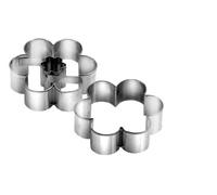 Tescoma 631180 Tagliabiscotti Fiore, Acciaio inox, 4 cm, 2 Pezzi