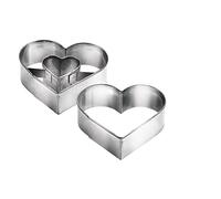 Tescoma 631190 Delicia Tagliabiscotti Cuore, 5.5x4.5 cm - 2 Pezzi