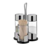 Tescoma 650322 Club Set Sale, Pepe e Stuzzicadenti con Stand, Vetro, Trasparente, 1 Pezzo