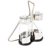 Tescoma 650330 Club Set Sale e Pepe con Portatovaglioli e Stand, Vetro, Trasparente, 1 Pezzo