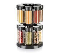 Tescoma Portaspezie con Supporto Girevole, Antracite, Set 16 pz