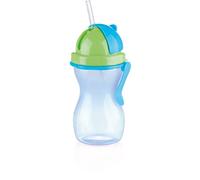 Tescoma 668172.54 Bottiglia +Cannuccia, Blu, 20x10x8.4 cm, 300 ml