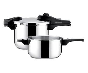 Tescoma 701710 Set due Pentole a Pressione da 4 e 6 l, Acciaio inox