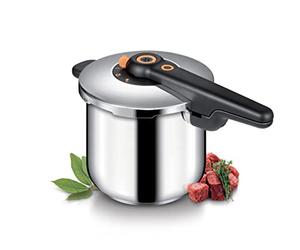 Tescoma 702108 Pentola a Pressione 7.5 Litri, Apertura semplificata, Bassa/Alta Pressione, Linea SmartCLICK