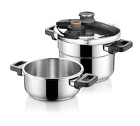 Tescoma 702768 Set 2 Pentole a Pressione 4 e 6 Litri, Acciaio inox, 22 cm
