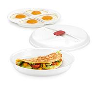 Tescoma 705030 Purity Microwave Cuoci Uova al Tegamino, Plastica, Bianco, con rivestimento antiaderente, Diametro 21.5 cm, Altezza 4 cm