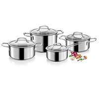 Tescoma Optima Batteria di Pentole 8 Pezzi, Acciaio Inox