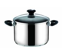 Tescoma 728020 Presto Pentola con Coperchio, Acciaio Inossidabile, Argento/Nero, 4 l