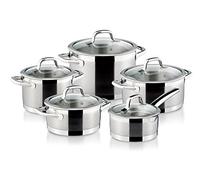 Tescoma 780210 Batteria pentole+coperchi 10 pz, acciaio inox
