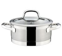 Tescoma 780242 Casseruola in Acciaio Inox e Coperchio in Vetro, Ø 18 cm, 2 Litri, Linea President