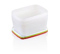 Tescoma 891864 Purity Contenitori Igienici per Freezer , Plastica, Bianco/Verde/Rosso, 1 l, 3 Pezzo