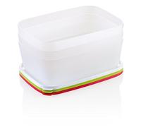 Tescoma 891866 Purity Contenitori Igienici per Freezer , Plastica, Bianco/Verde/Rosso, 1.5 l, 3 Pezzo