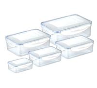 Tescoma 892094 Freshbox Contenitori Rettangolari per Alimenti, Plastica, 0.2 l/0.5 l/1 l/1.5 l/2.5 l, 5 Pezzi